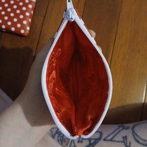 2 Coin Purses Red With White Poka Dots .